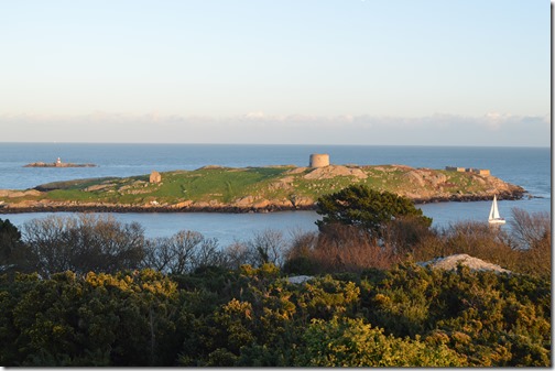 a small island with a building on it