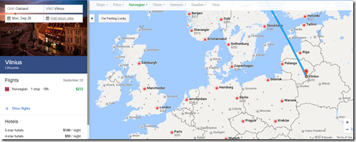Google Flights OAK-Europe DY Sep 26
