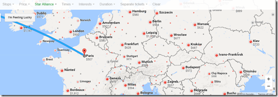 Google Flights ORD-Europe Nov3-9 Star