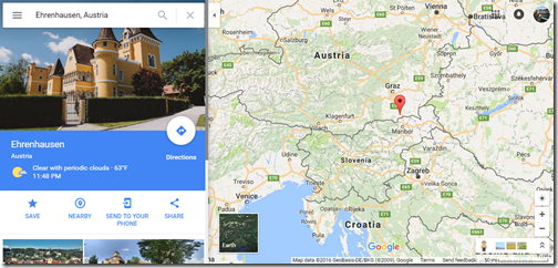 Google Maps Ehrenhausen Austria