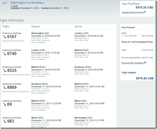 IAD-BOD $577 AA Dec 3-11