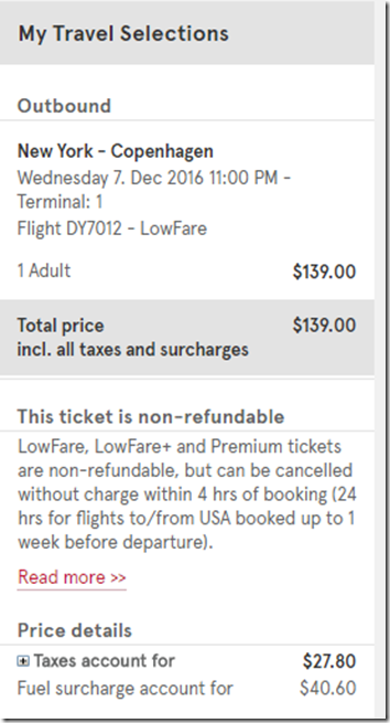 JFK-CPH $139 Dec 7 DY