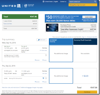 LAX-NRT $548 UA Sep 14-22