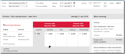 OSL-JFK $121 DY Dec 11