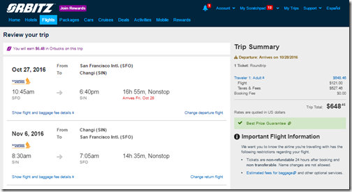 SFO-SIN $649 SQ Oct 27-Nov6