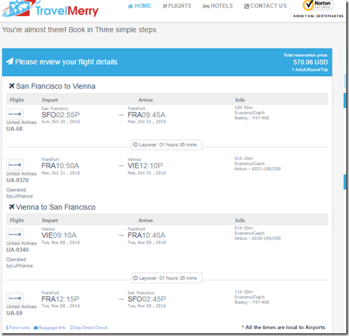 SFO-VIE $570 UA-ota Oct 30-Nov 8