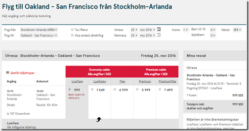 ARN-OAK $117 DY Nov25