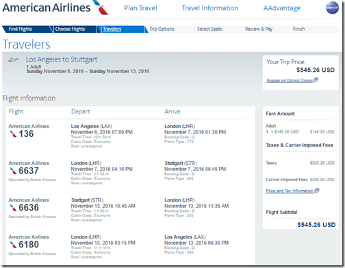 LAX-STR $545 AA Nov6-13