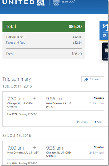 ORD-MSY $86 UA Oct11-15