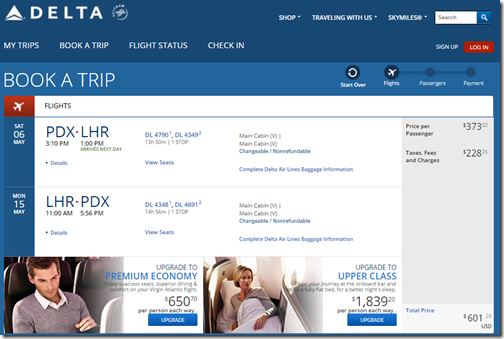 PDX-LHR $601 DL May6-15