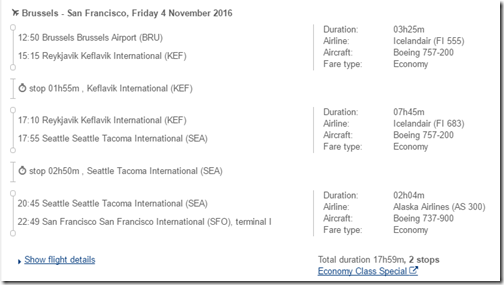 SFO-BRU-2 $590 FI Oct 29-Nov5