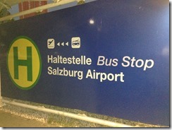 Salzburg airport bus stop