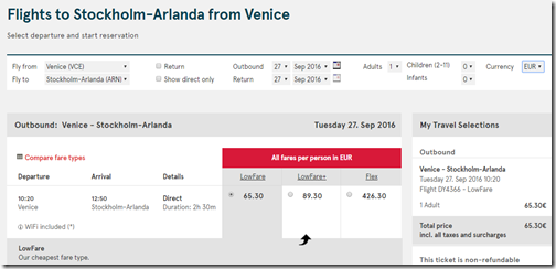 VCE-ARN $73 DY Sep 27