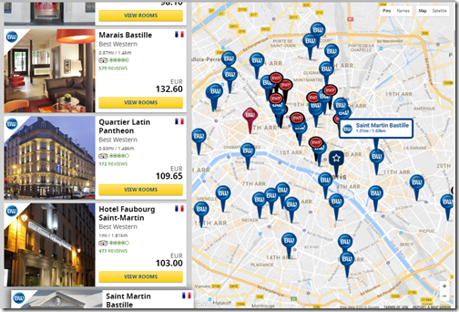Best Western Paris hotel map-2