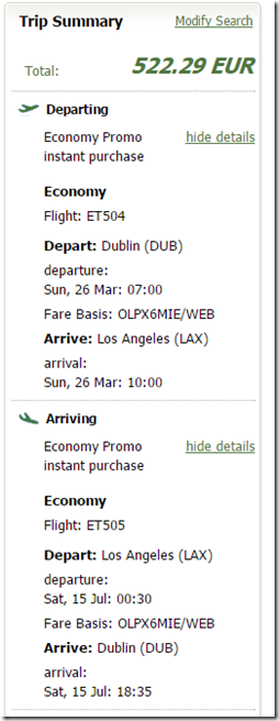 DUB-LAX $571 ET Mar26-Jul15