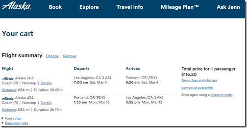 LAX-PDX $116 AS Mar4-13