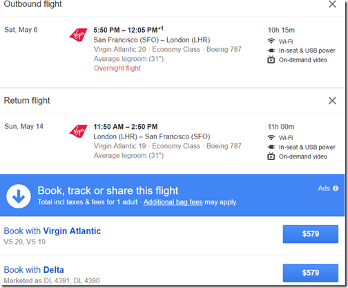 SFO-LHR $579 VS May6-14