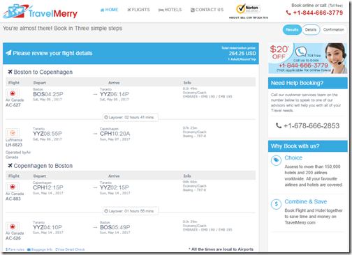 BOS-CPH $265 TravelMerry May6-14