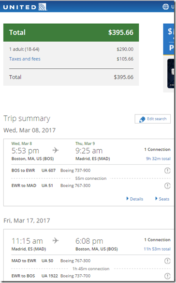 BOS-MAD $396 UA Mar8-17