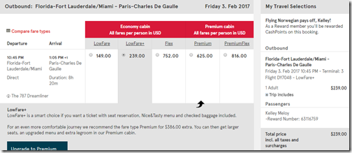 FLL-CDG $239 DY Feb 3