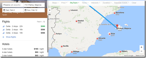 Google Flights PHX-Spain Feb17