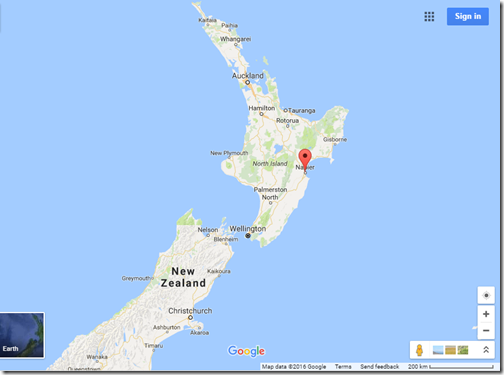 Google Maps Napier NZ