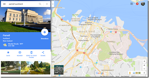 Google Maps Parnell Auckland