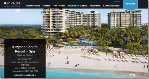 Kimpton Seafire Grand Cayman homepage