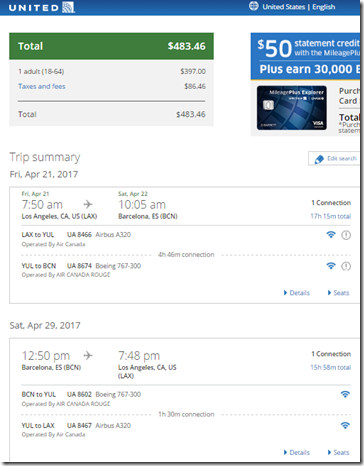 LAX-BCN $483 UA-AC Apr21-29