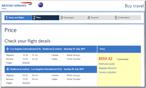 LAX-LHR $555 BA Jul1-9