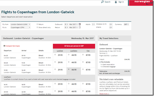 LGW-CPH $56 DY Mar15