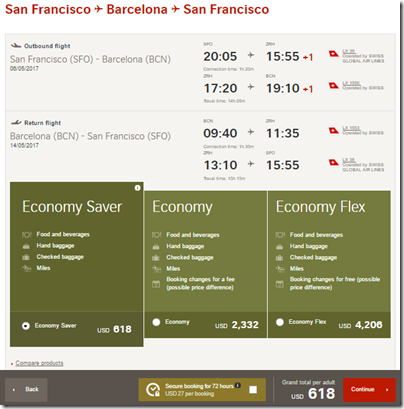 SFO-BCN $618 LX May6-14