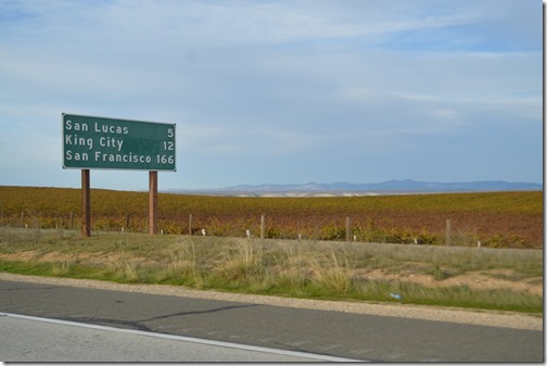 Salinas Valley 101 miles sign