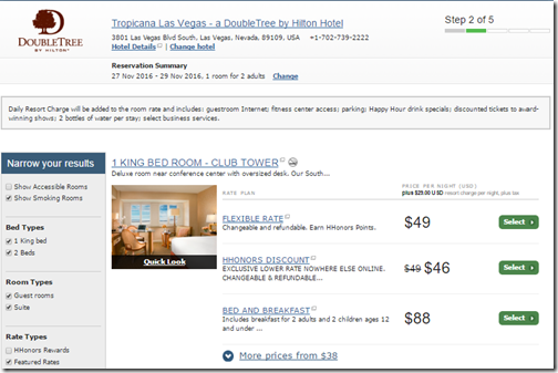 Tropicana DoubleTree Las Vegas rate analysis-1