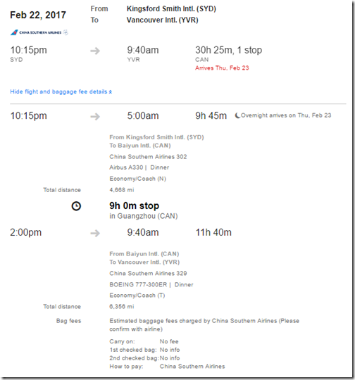 YVR-SYD $595 CS-2 Feb13-22