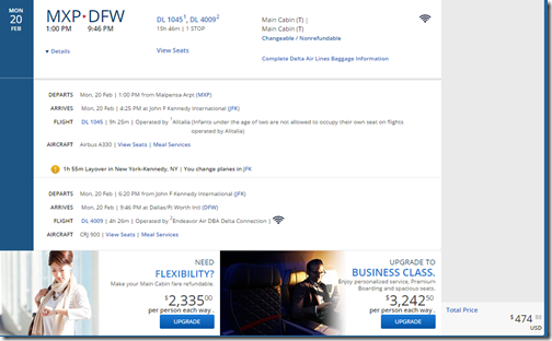 DFW-MXP $486 DL-2 Feb11-20