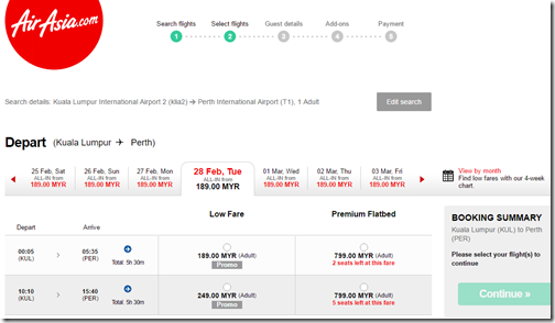 KUL-PER $43 Air Asia Feb 28