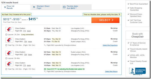 LAX-KUL $416 MU Mar1-15