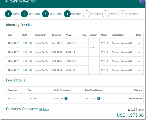 LAX-SYD $1975 CX PE Mar6-19