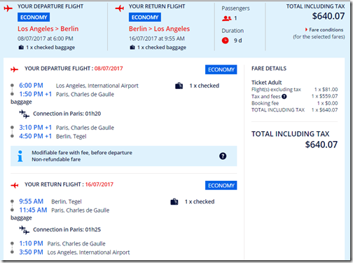 LAX-TXL $640 AF Jul8-16