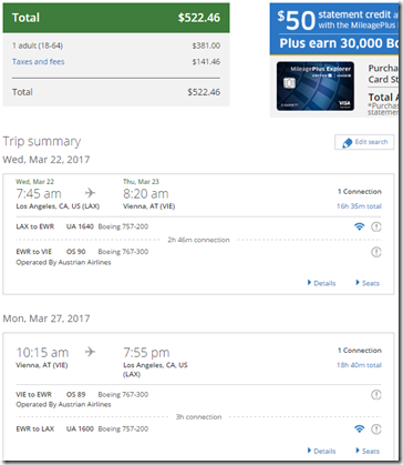 LAX-VIE $522 UA Mar17-22