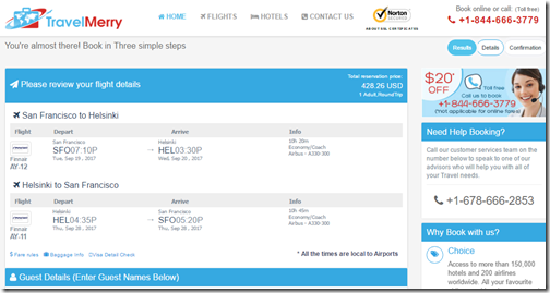 SFO-HEL $428 AY-TravelMerry Sep19-28