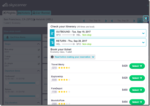 SFO-HEL $429 Skyscanner Sep19-28