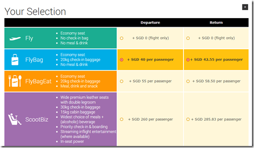 Scoot Bag Fees