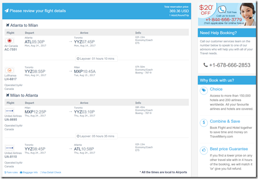 ATL-MXP $369 AC Aug14-24