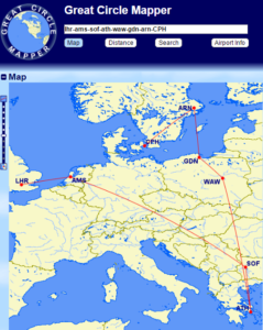 a map of europe with red lines