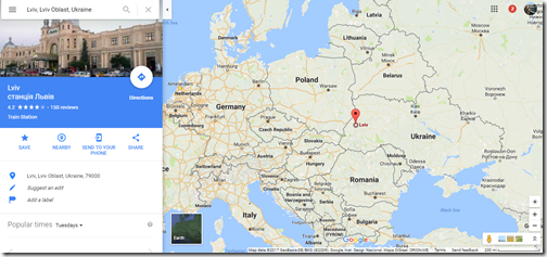 Google Maps Lviv