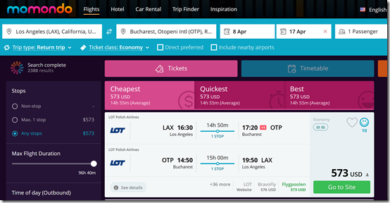 LAX-OTP $573-ota LOT Apr8-17