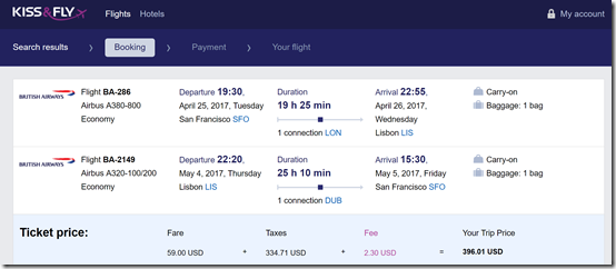 SFO-LIS $396 BA Apr26-May4