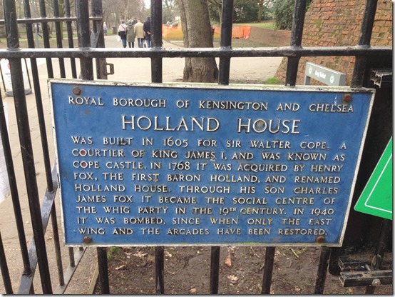 Holland Park sign